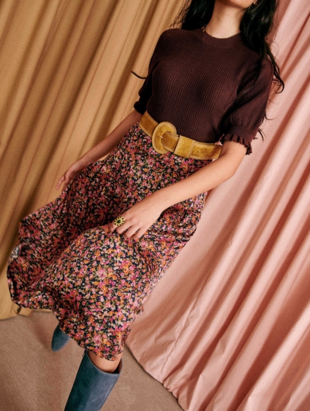 Sezane Adele Jumper In Chocolate, Size XS - Picture 2 of 10